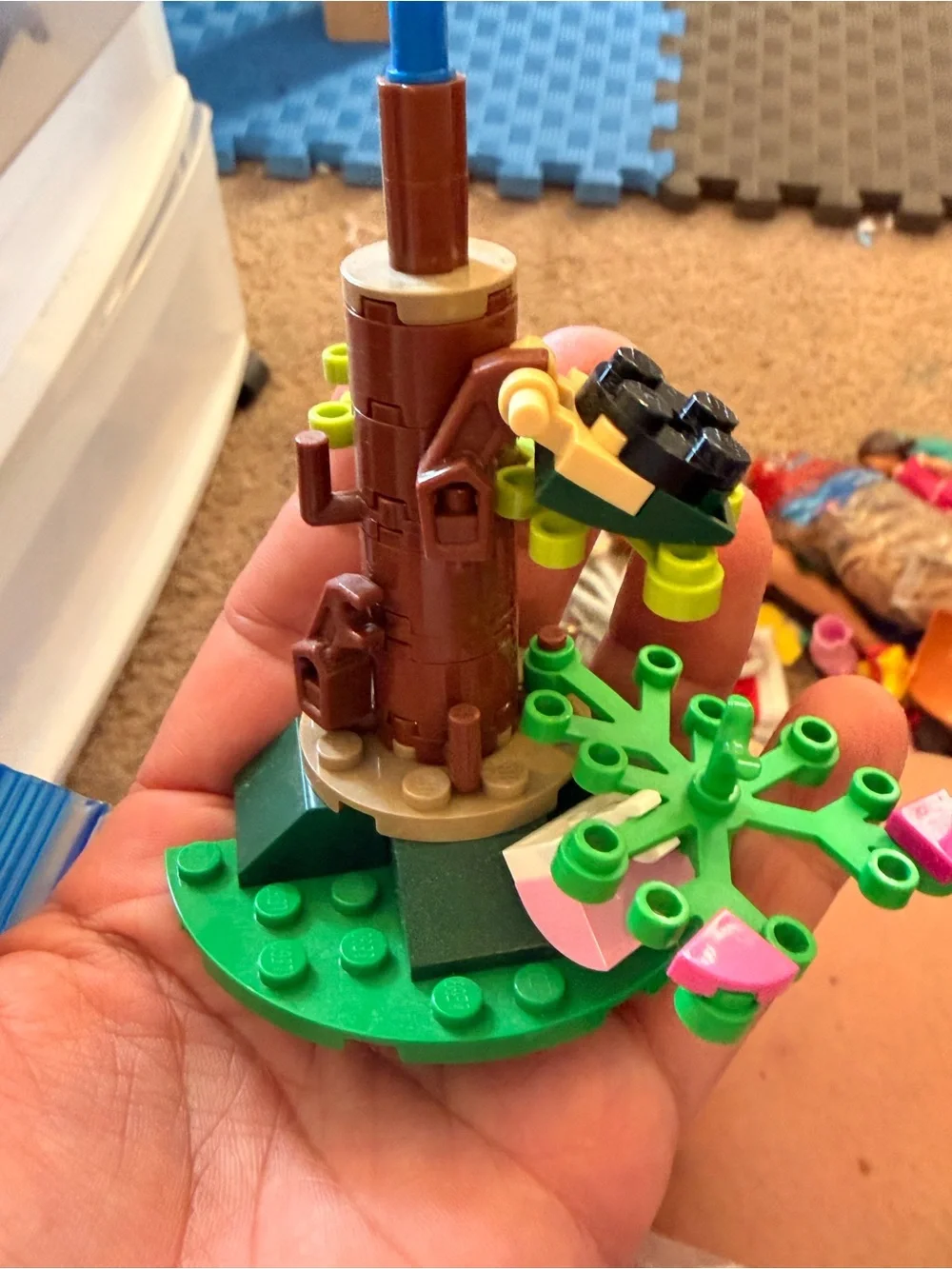 Lego Green and Brown Tree Trunk Building Set